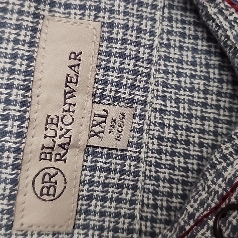 Blue Ranchwear snap up shirt xxl beautiful‎ western style shirt - Picture 4 of 8